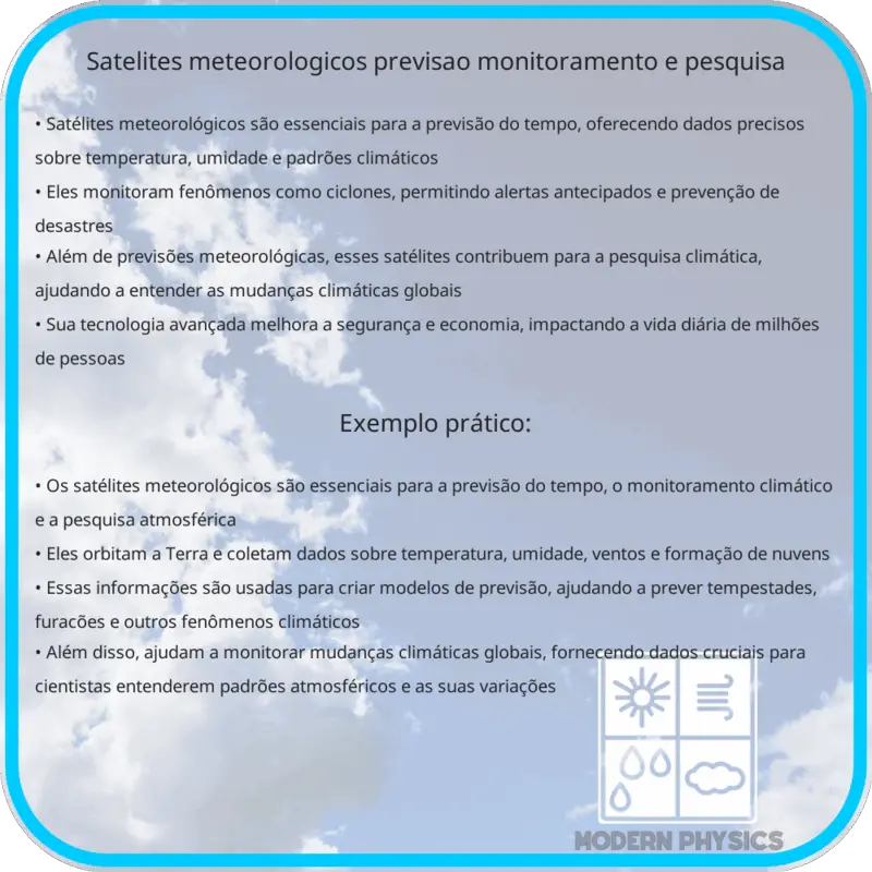 Satélites Meteorológicos | Previsão, Monitoramento e Pesquisa