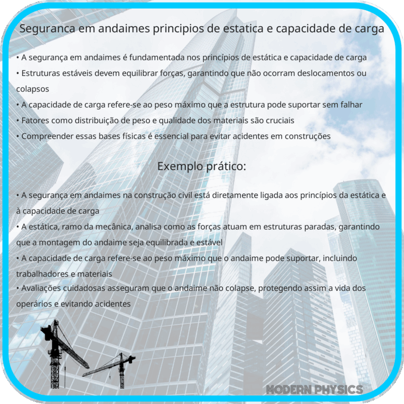 Segurança em Andaimes | Princípios de Estática e Capacidade de Carga
