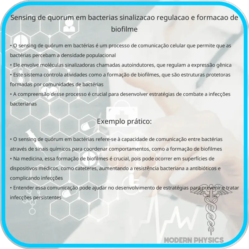 Sensing de Quórum em Bactérias: Sinalização, Regulação e Formação de Biofilme