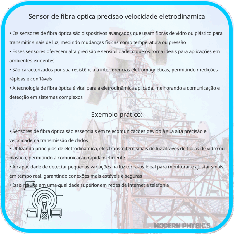 Sensor de Fibra Óptica | Precisão, Velocidade & Eletrodinâmica
