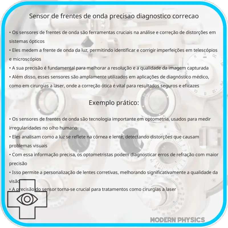 Sensor de Frentes de Onda | Precisão, Diagnóstico & Correção