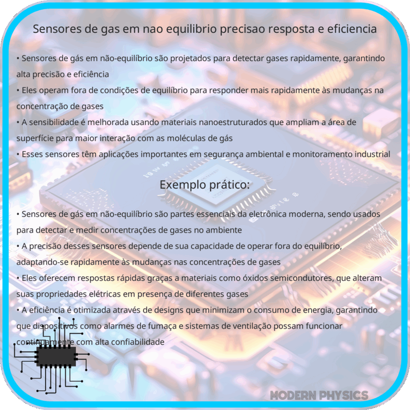 Sensores de Gás em Não-Equilíbrio: Precisão, Resposta e Eficiência