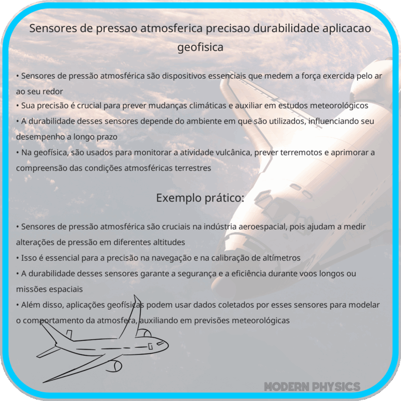 Sensores de Pressão Atmosférica | Precisão, Durabilidade & Aplicação Geofísica
