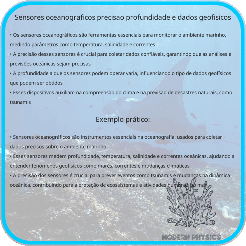 Sensores Oceanográficos | Precisão, Profundidade e Dados Geofísicos