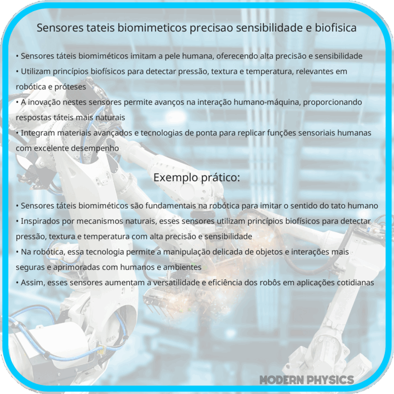 Sensores Táteis Biomiméticos: Precisão, Sensibilidade e Biofísica