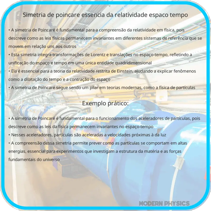 Simetria de Poincaré | Essência da Relatividade, Espaço & Tempo
