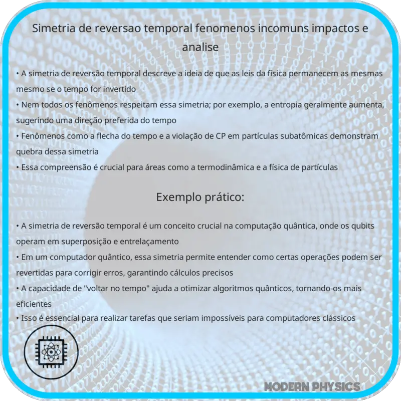 Simetria de Reversão Temporal: Fenômenos Incomuns, Impactos e Análise