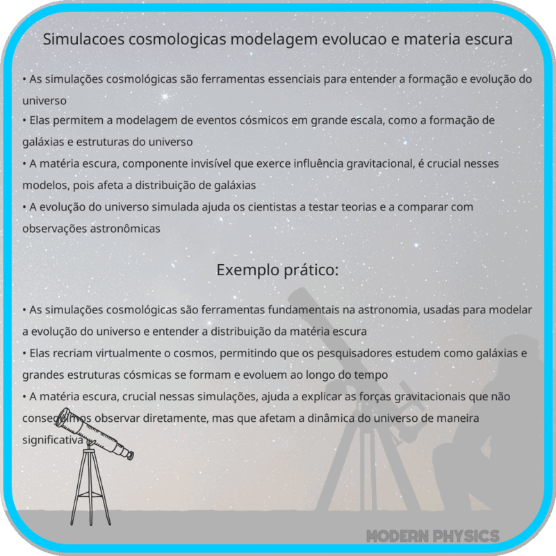 Simulações Cosmológicas | Modelagem, Evolução e Matéria Escura