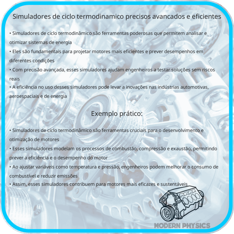 Simuladores de Ciclo Termodinâmico | Precisos, Avançados e Eficientes