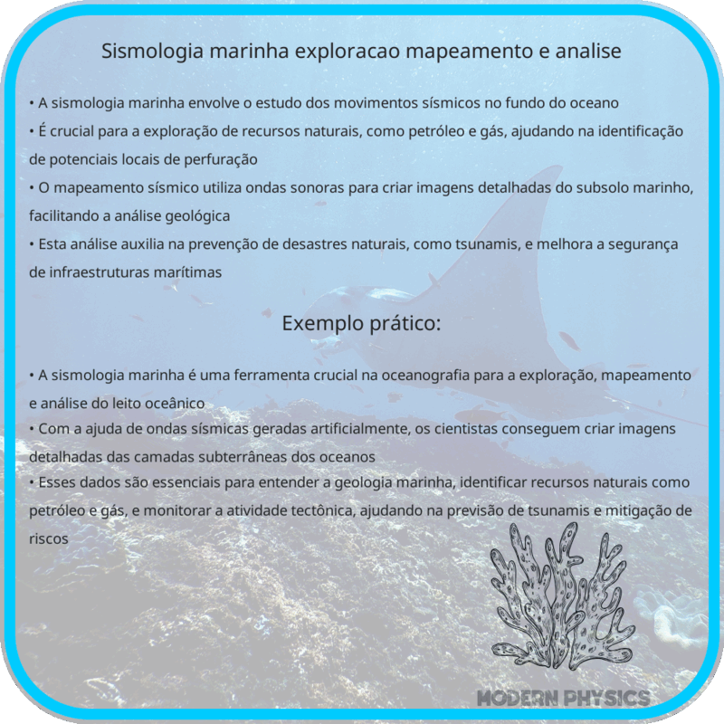 Sismologia Marinha | Exploração, Mapeamento e Análise