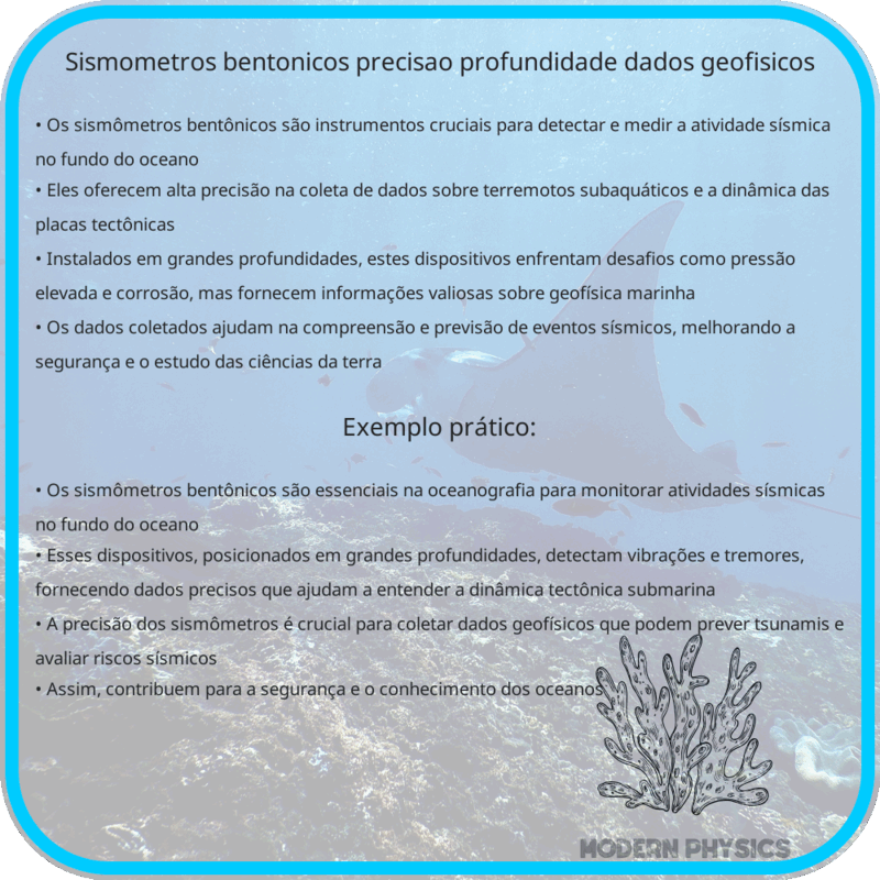 Sismômetros Bentônicos | Precisão, Profundidade & Dados Geofísicos