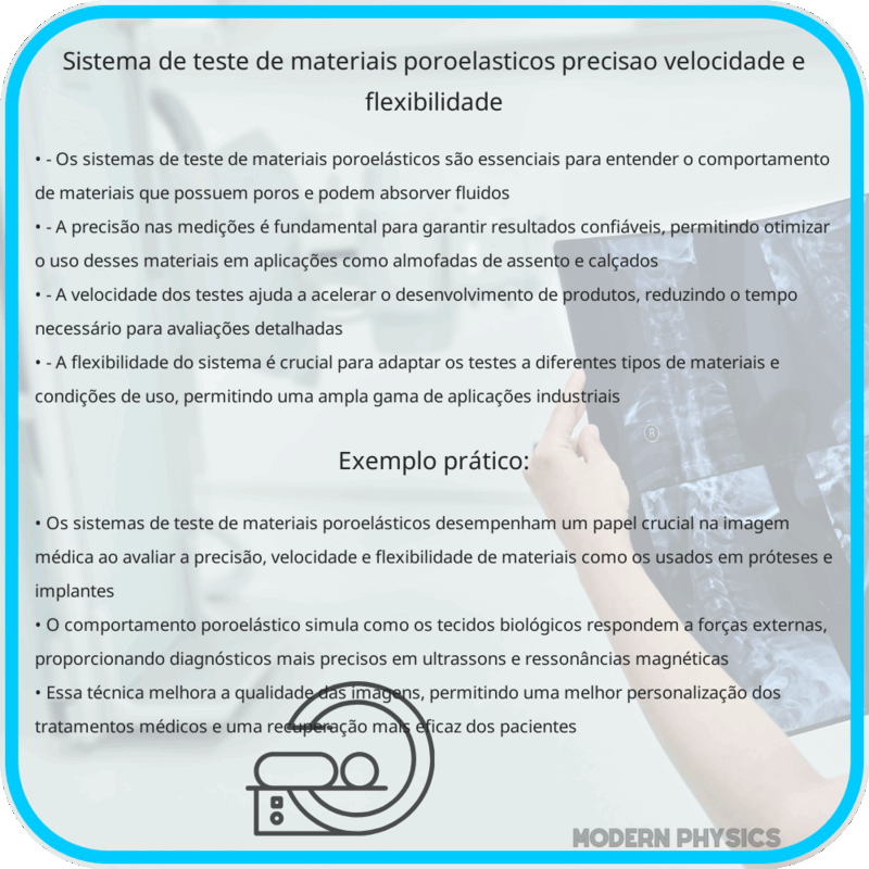 Sistema de Teste de Materiais Poroelásticos | Precisão, Velocidade e Flexibilidade