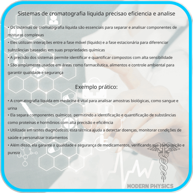 Sistemas de Cromatografia Líquida | Precisão, Eficiência e Análise