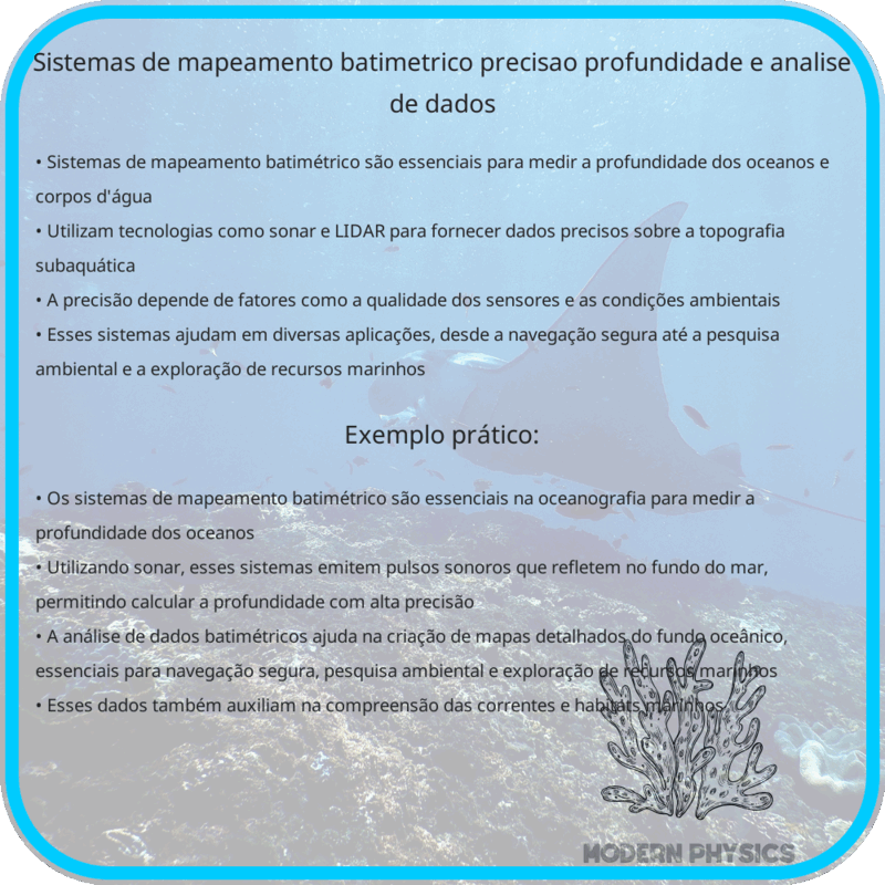 Sistemas de Mapeamento Batimétrico | Precisão, Profundidade e Análise de Dados