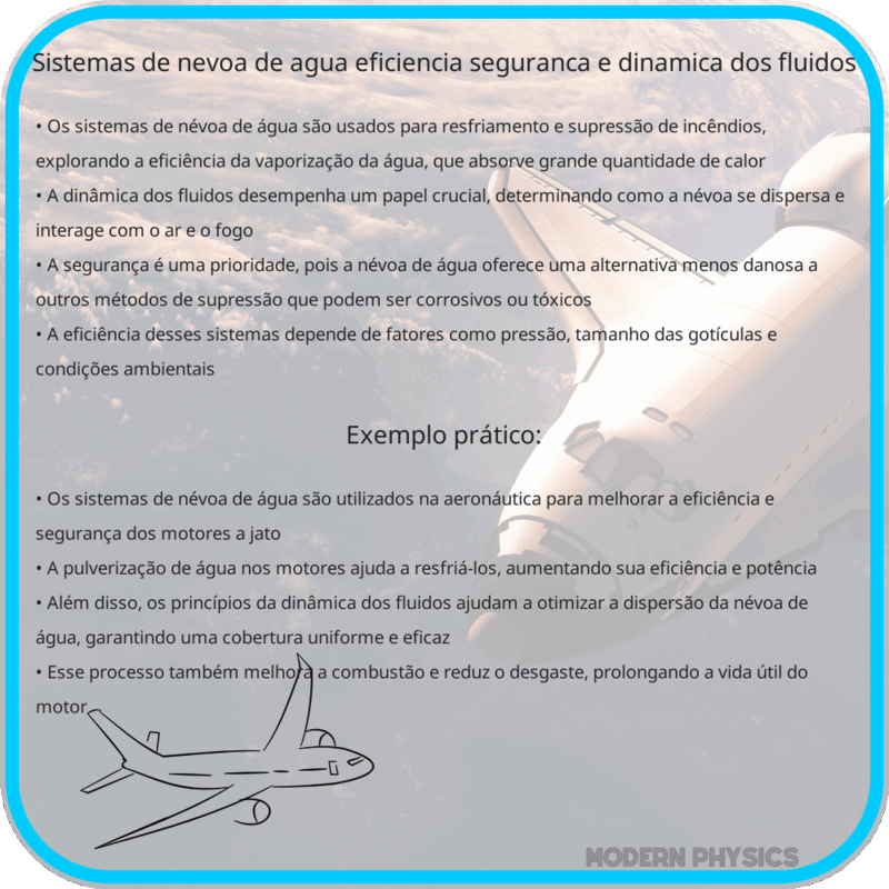 Sistemas de Névoa de Água: Eficiência, Segurança e Dinâmica dos Fluidos