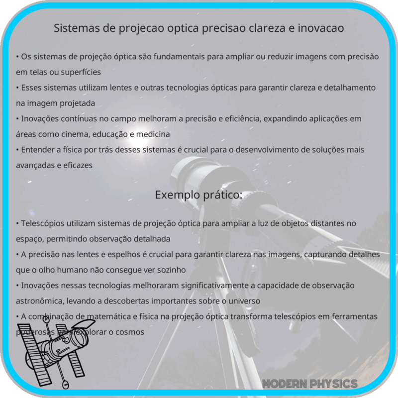 Sistemas de Projeção Óptica | Precisão, Clareza e Inovação