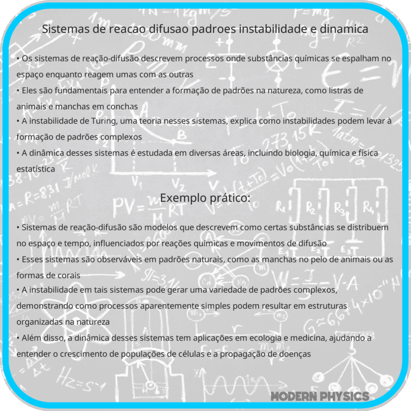 Sistemas de Reação-Difusão | Padrões, Instabilidade e Dinâmica