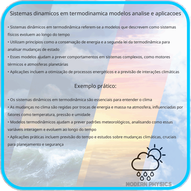 Sistemas Dinâmicos em Termodinâmica | Modelos, Análise e Aplicações
