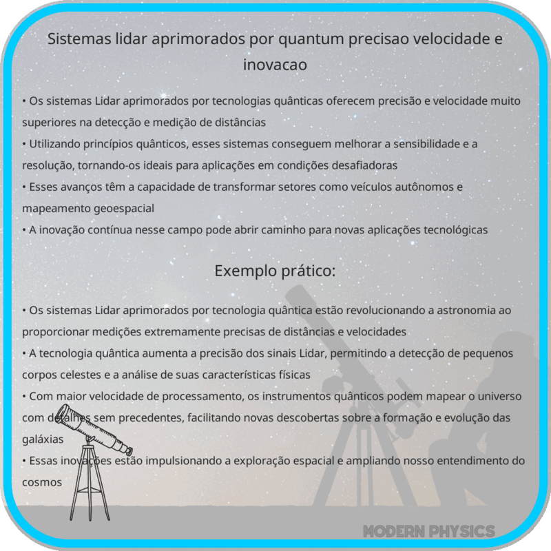 Sistemas Lidar Aprimorados por Quantum | Precisão, Velocidade e Inovação