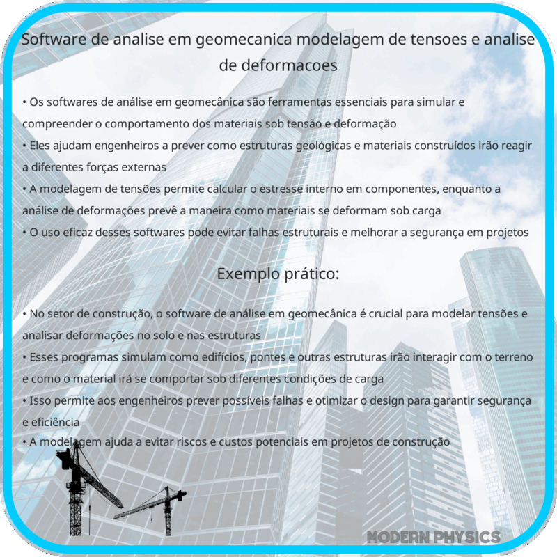 Software de Análise em Geomecânica | Modelagem de Tensões e Análise de Deformações