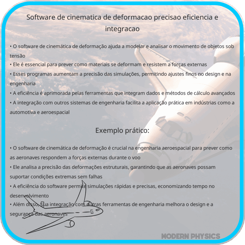 Software de Cinemática de Deformação | Precisão, Eficiência e Integração