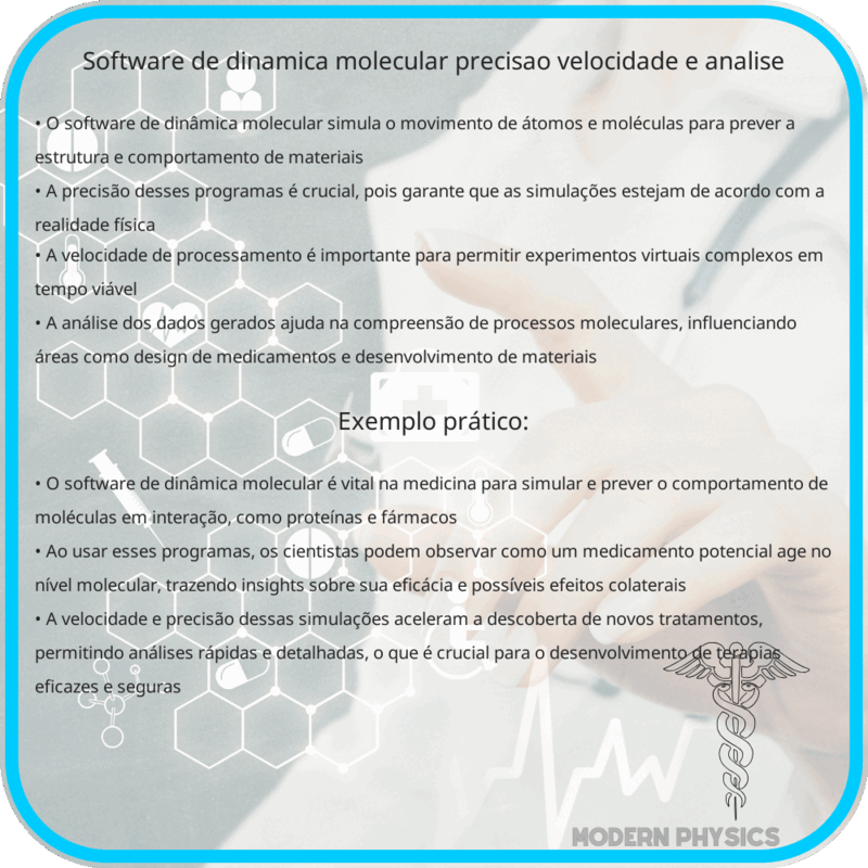 Software de Dinâmica Molecular | Precisão, Velocidade e Análise