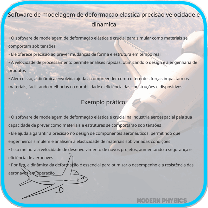 Software de Modelagem de Deformação Elástica | Precisão, Velocidade e Dinâmica