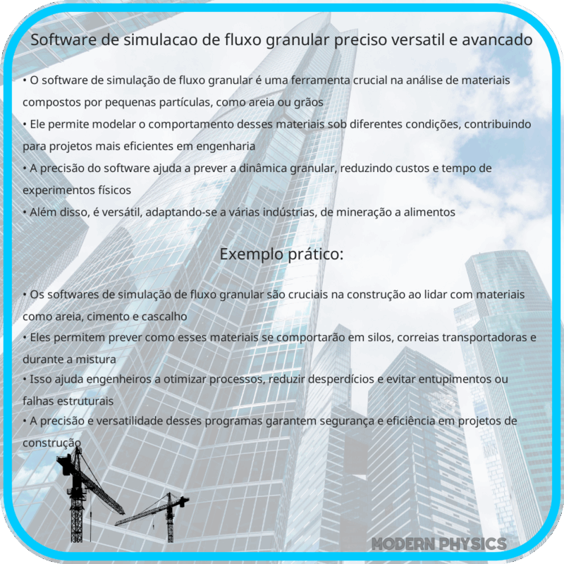 Software de Simulação de Fluxo Granular | Preciso, Versátil e Avançado
