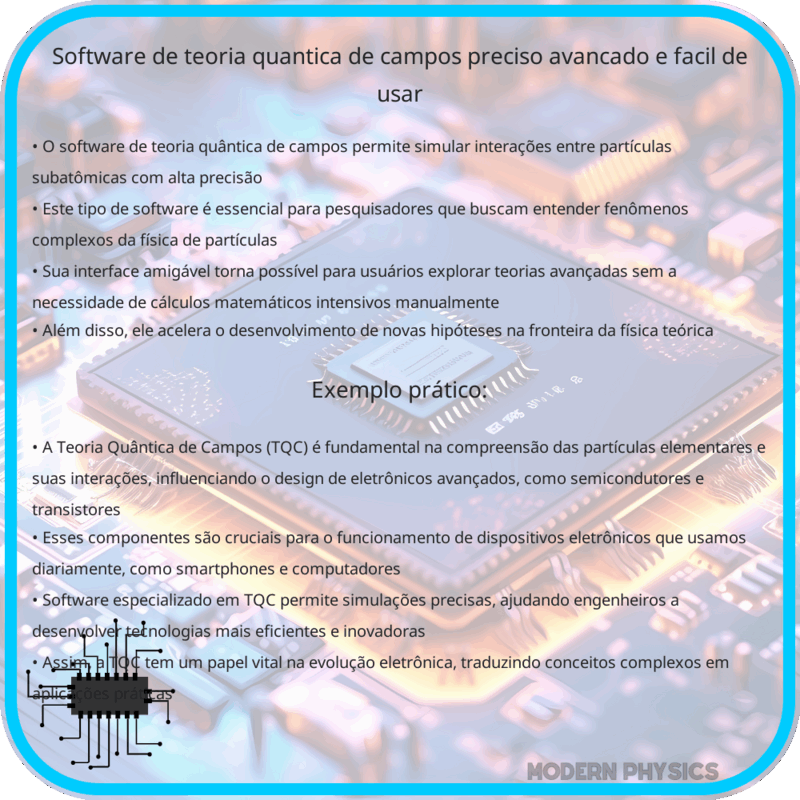 Software de Teoria Quântica de Campos | Preciso, Avançado e Fácil de Usar