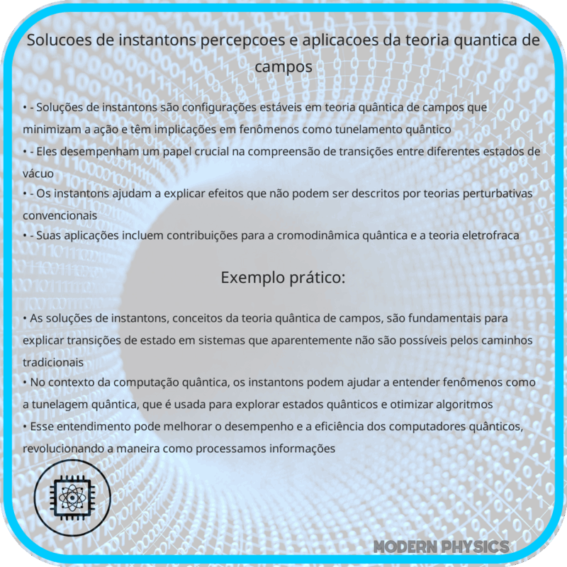 Soluções de Instantons | Percepções e Aplicações da Teoria Quântica de Campos