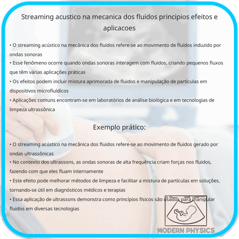 Streaming Acústico na Mecânica dos Fluidos | Princípios, Efeitos e Aplicações