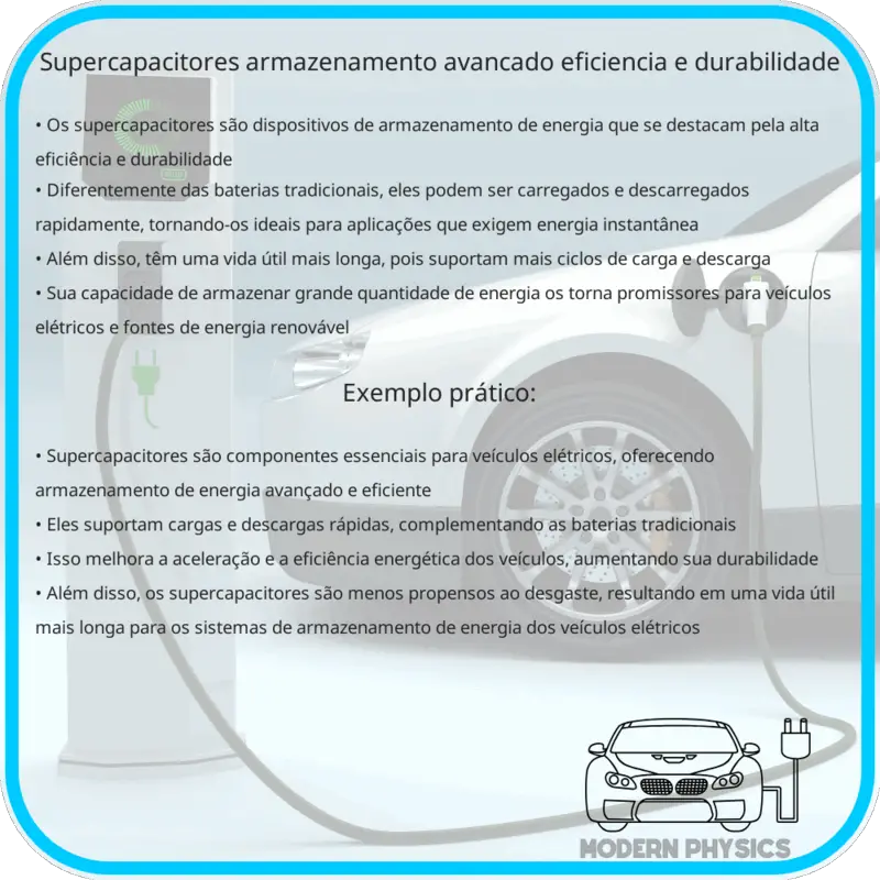 Supercapacitores | Armazenamento Avançado, Eficiência e Durabilidade