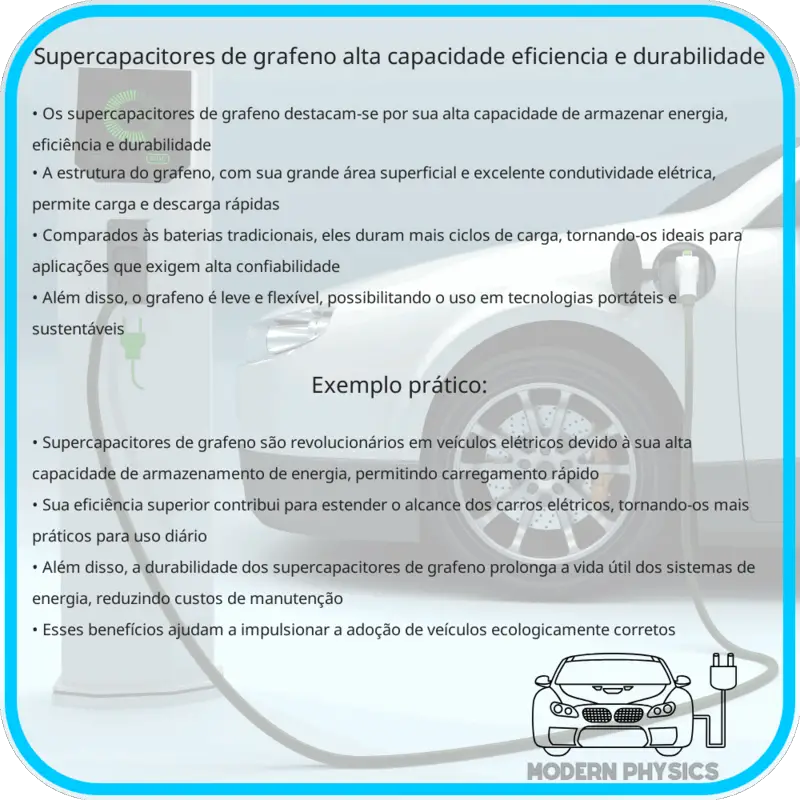 Supercapacitores de Grafeno | Alta Capacidade, Eficiência e Durabilidade