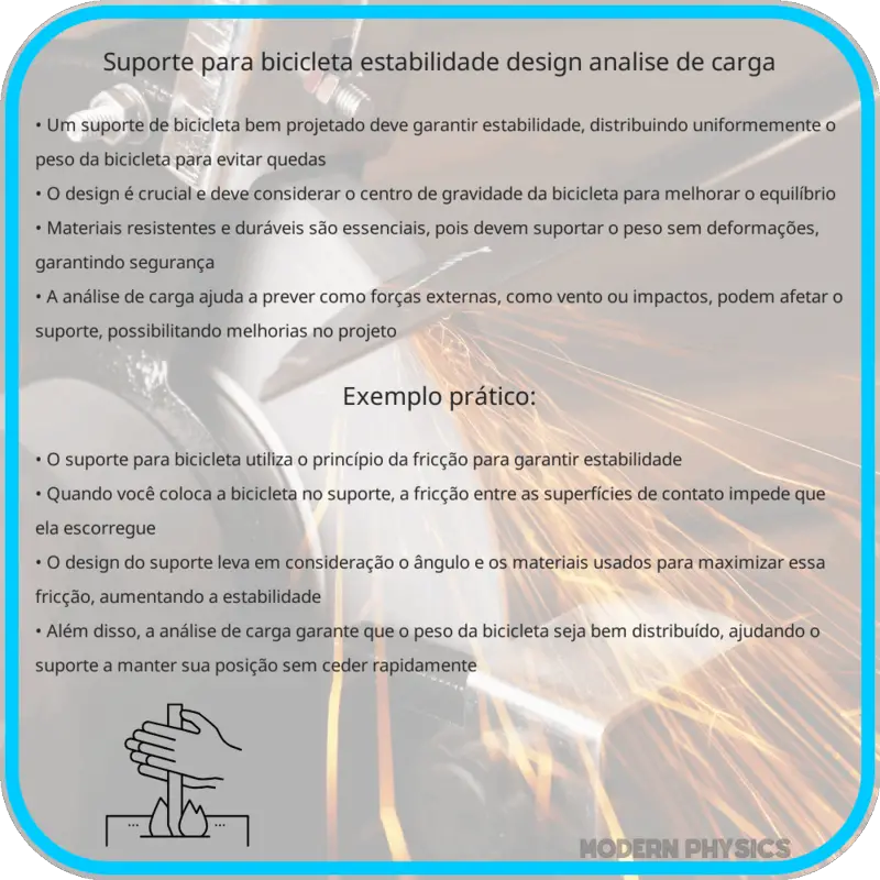 Suporte para Bicicleta | Estabilidade, Design & Análise de Carga