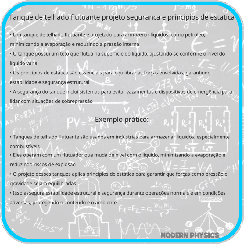 Tanque de Telhado Flutuante | Projeto, Segurança e Princípios de Estática