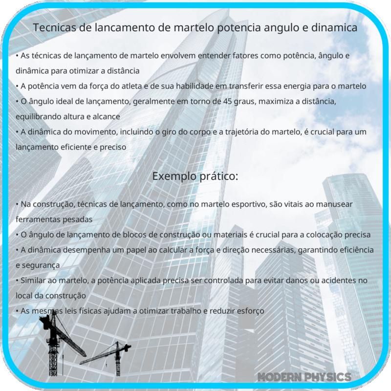 Técnicas de Lançamento de Martelo: Potência, Ângulo e Dinâmica