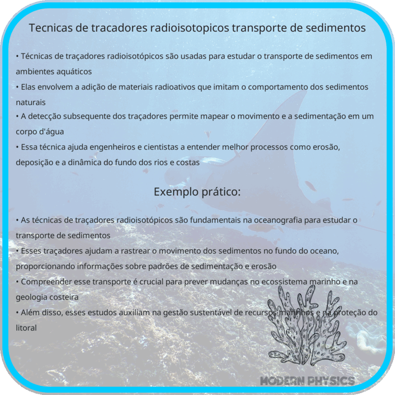 Técnicas de Traçadores Radioisotópicos | Transporte de Sedimentos