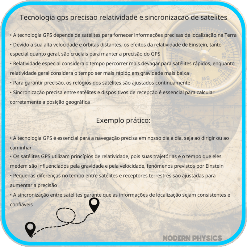 Tecnologia GPS: Precisão, Relatividade e Sincronização de Satélites