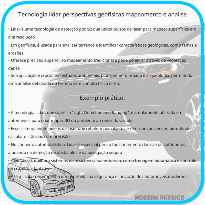 Tecnologia Lidar | Perspectivas Geofísicas, Mapeamento e Análise
