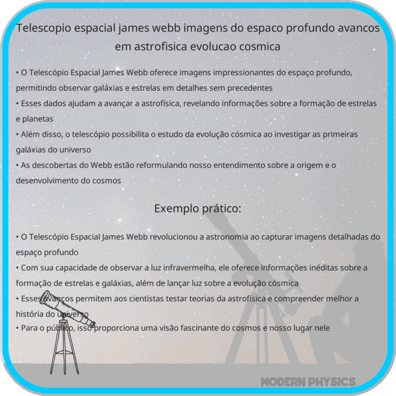 Telescópio Espacial James Webb | Imagens do Espaço Profundo, Avanços em Astrofísica & Evolução Cósmica