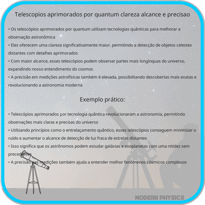 Telescópios Aprimorados por Quantum | Clareza, Alcance e Precisão