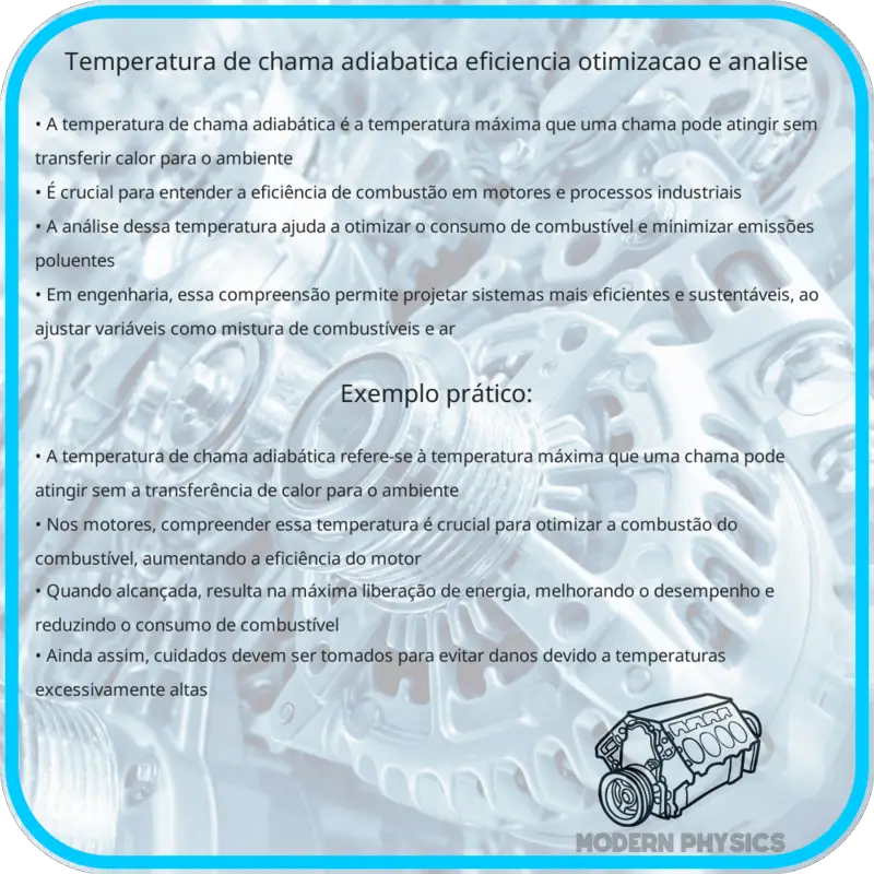 Temperatura de Chama Adiabática | Eficiência, Otimização e Análise