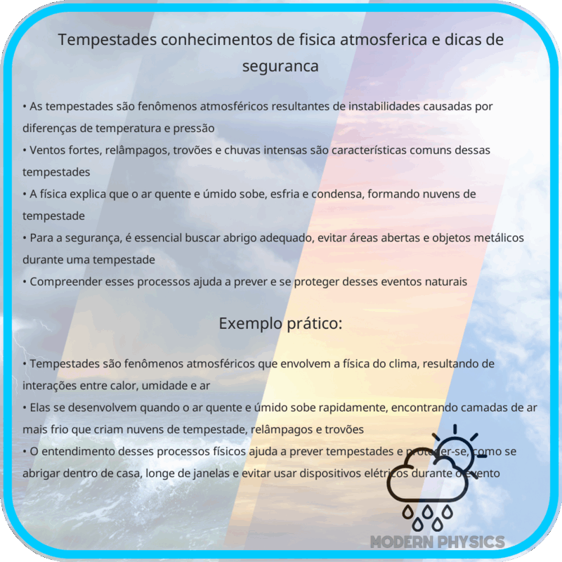 Tempestades: Conhecimentos de Física Atmosférica e Dicas de Segurança