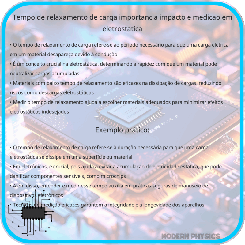 Tempo de Relaxamento de Carga | Importância, Impacto e Medição em Eletrostática
