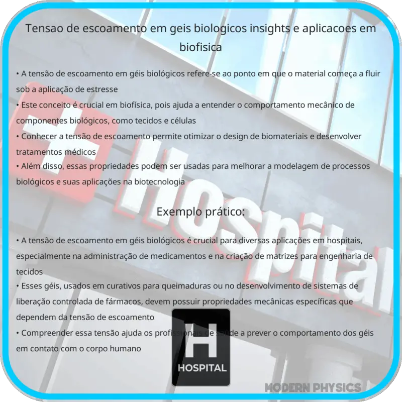 Tensão de Escoamento em Géis Biológicos | Insights e Aplicações em Biofísica