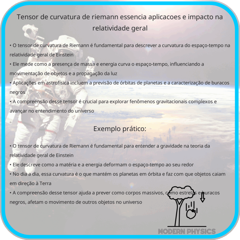 Tensor de Curvatura de Riemann | Essência, Aplicações e Impacto na Relatividade Geral