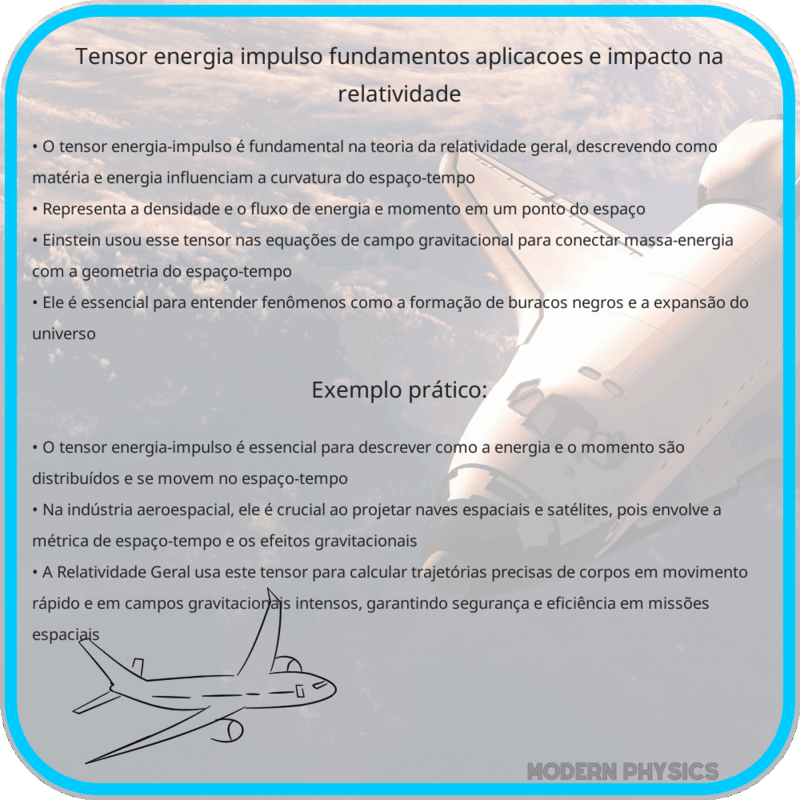 Tensor Energia-Impulso | Fundamentos, Aplicações e Impacto na Relatividade