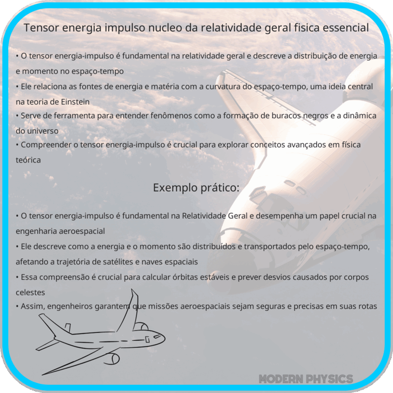 Tensor Energia-Impulso | Núcleo da Relatividade Geral, Física Essencial