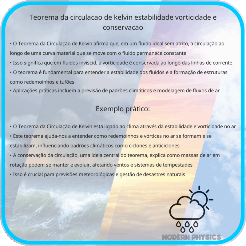Teorema da Circulação de Kelvin | Estabilidade, Vorticidade e Conservação
