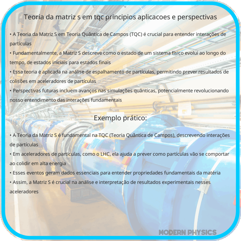 Teoria da Matriz S em TQC | Princípios, Aplicações e Perspectivas